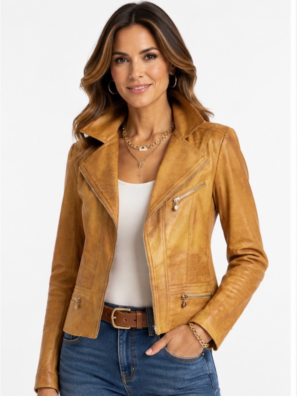 Vex Collection Women's Tan Faux Suede Jacket size 38 (8)